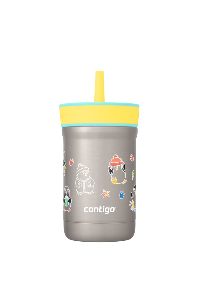 Kids Leighton Spill-Proof Stainless Steel Tumbler with Straw, 12oz I7