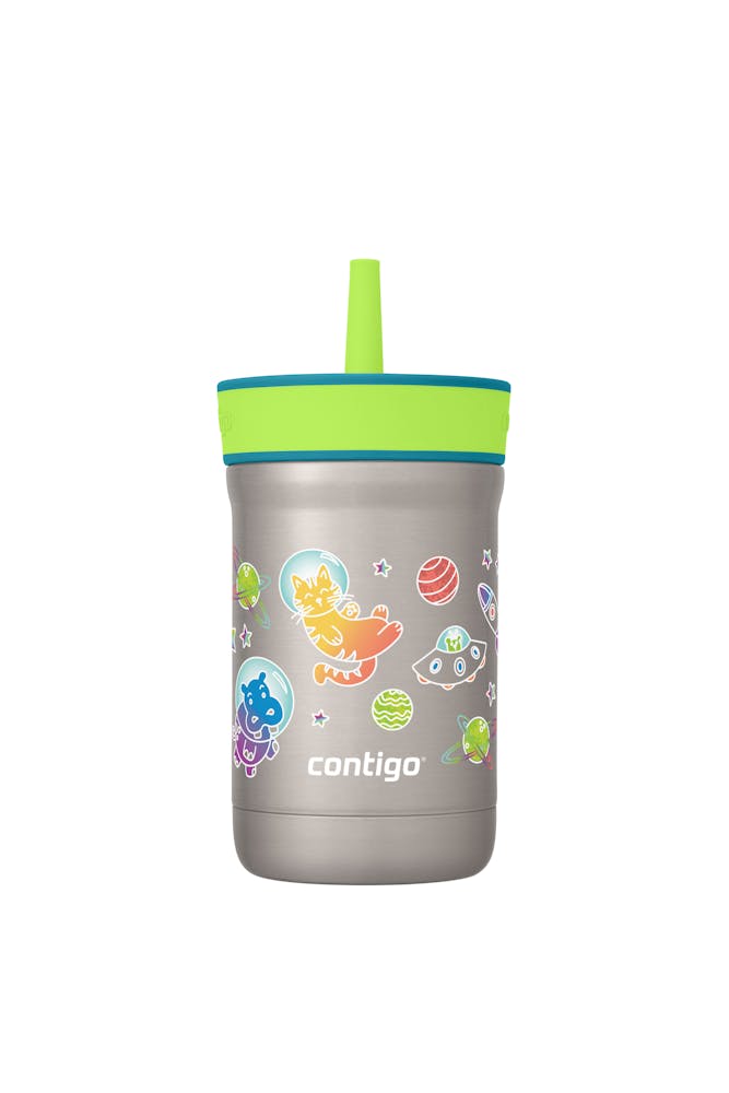 Kids Leighton Spill-Proof Stainless Steel Tumbler with Straw, 12oz I7