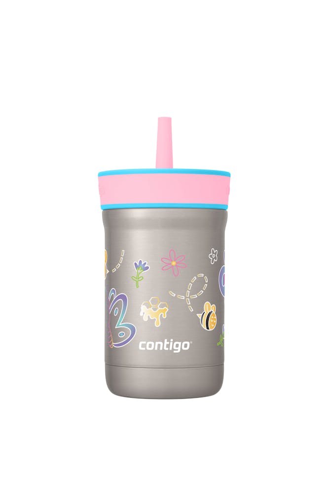 Kids Leighton Spill-Proof Stainless Steel Tumbler with Straw, 12oz I7